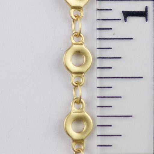 4.5mm Flat O-Link Chain - Satin Hamilton Gold