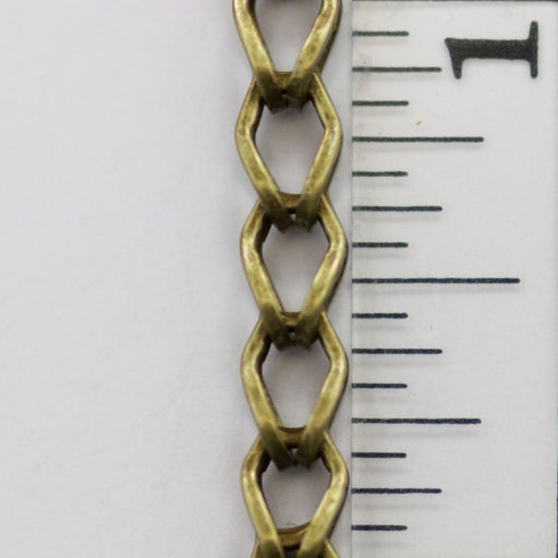 5mm x 3mm Fox Chain (Bicycle) - Antique Brass