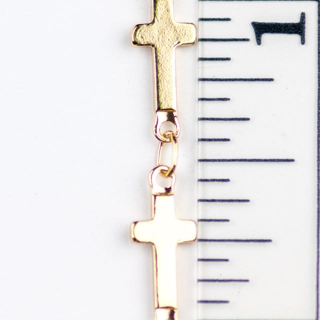 14mm Cross Chain - Gold
