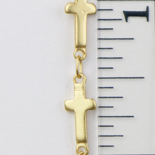 14mm Cross Chain - Satin Hamilton Gold
