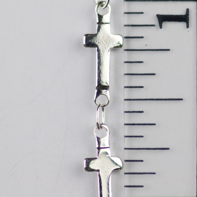 14mm Cross Chain - Silver