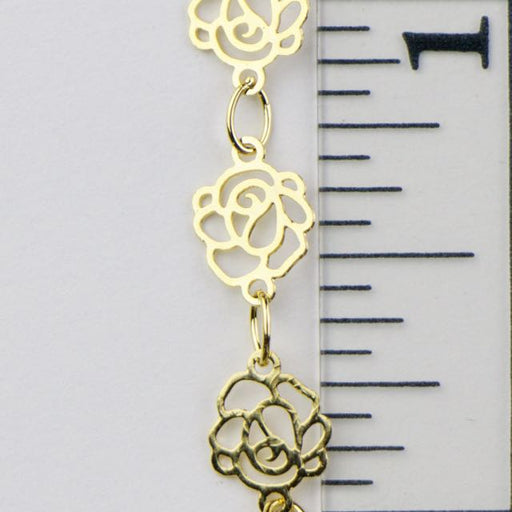 6.5mm Elegant Rose Chain - Gold