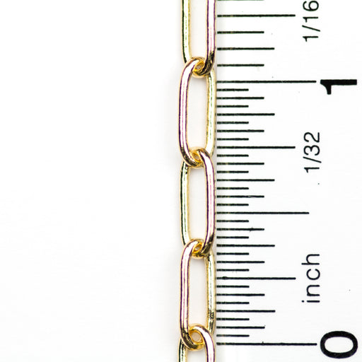 11.0mm x 4.25mm Paperclip Cable Chain - Gold