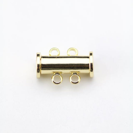 14mm x 10mm Slide Magnetic 2-Loop Clasp - Gold