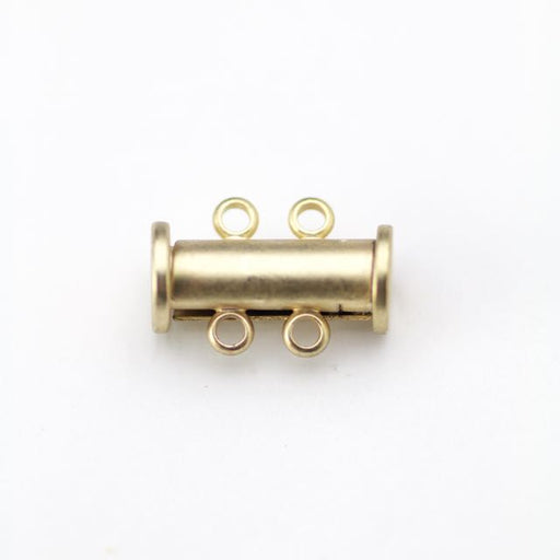 14mm x 10mm Slide Magnetic 2-Loop Clasp - Satin Hamilton Gold