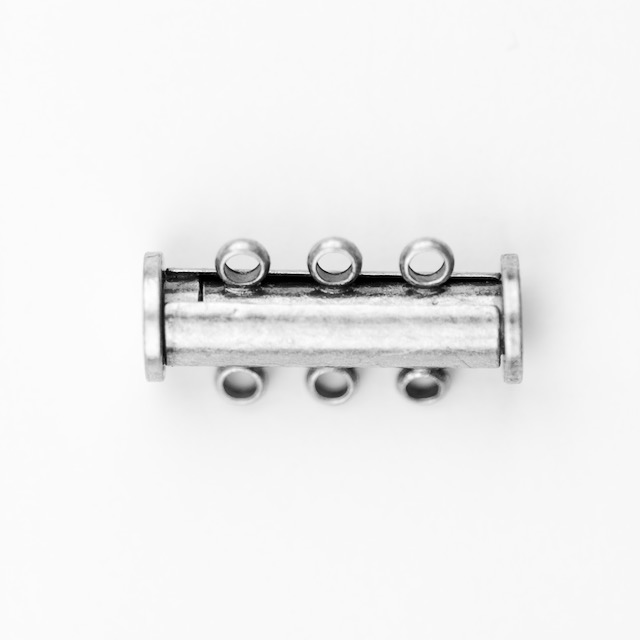 20mm x 10mm Slide Magnetic 3-Loop Clasp - Antique Silver