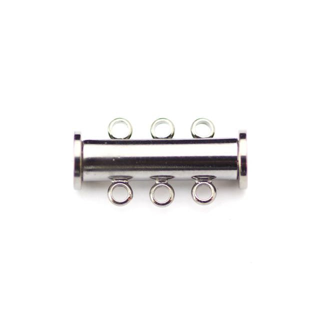 20mm x 10mm Slide Magnetic 3-Loop Clasp - Black