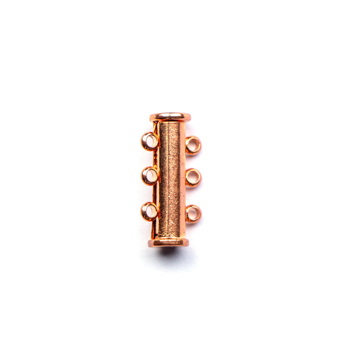 20mm x 10mm Slide Magnetic 3-Loop Clasp - Copper