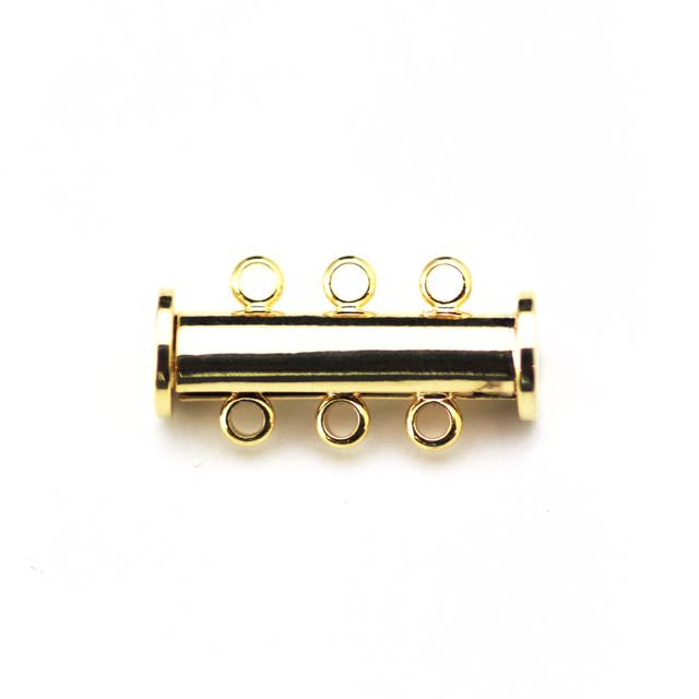 20mm x 10mm Slide 3Loop Clasp Gold — That Bead Lady