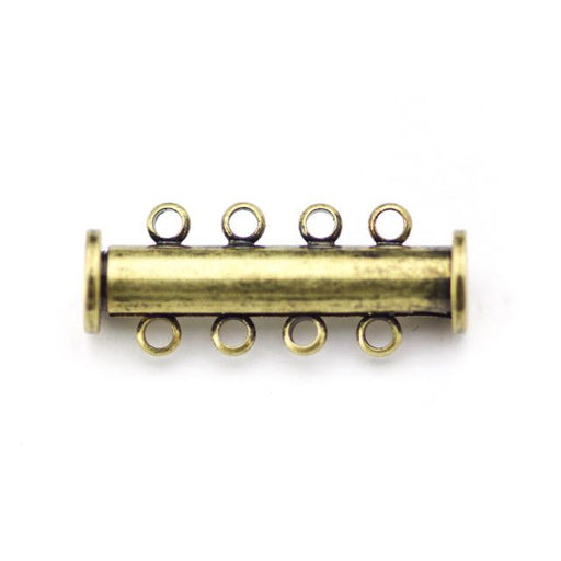 26mm x 10mm Slide Magnetic 4-Loop Clasp - Antique Brass