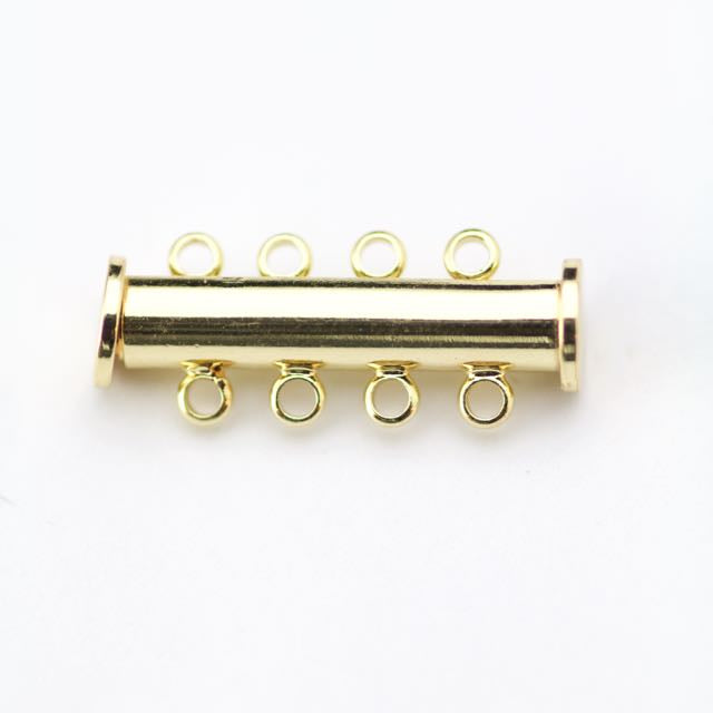 26mm x 10mm Slide Magnetic 4-Loop Clasp - Gold