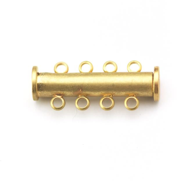 26mm x 10mm Slide Magnetic 4-Loop Clasp - Satin Hamilton Gold