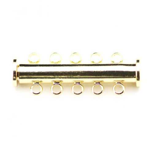 30mm x 10mm Slide Magnetic 5-Loop Clasp - Gold