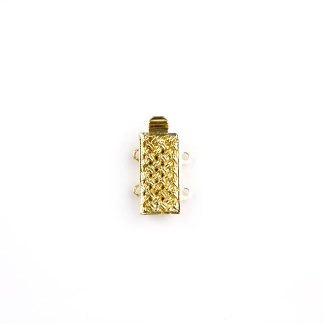 10mm x 16mm 2 Strand Clasp - Gold Plate