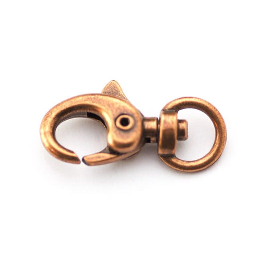 30mm x 15mm Swivel Lobster Clasp - Antique Copper