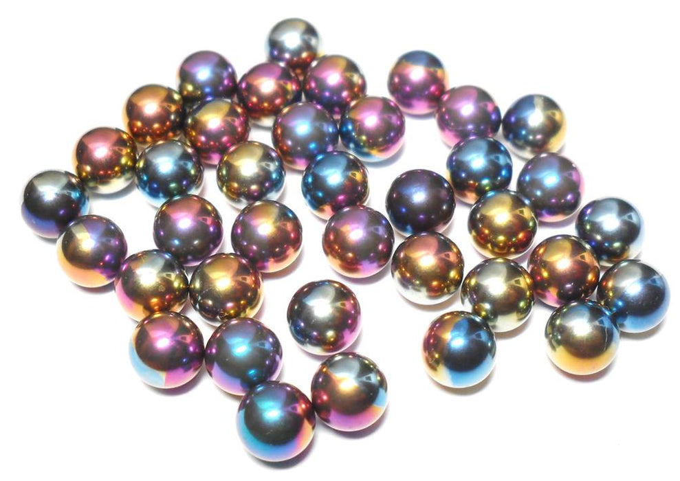 Package of 4 - 6mm Rainbow Anodized Titanium Ball Bearings (no hole)