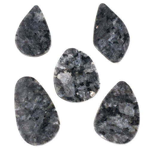 26mm x 40mm - 36mm x 55mm LARVIKITE Free Form (Side Drilled)