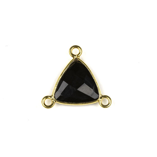 16mm x 18mm ONYX Triangle Link with Gold Plated Frame