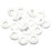 Czech  9mm OD Pressed Glass Rings - White