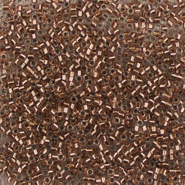 5 Grams of 11/0 Miyuki DELICA Beads - Copper Lined Crystal