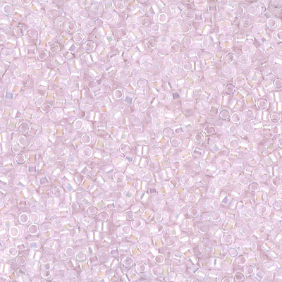 11/0 Miyuki DELICA Bead Pack - Pink Lined Crystal AB
