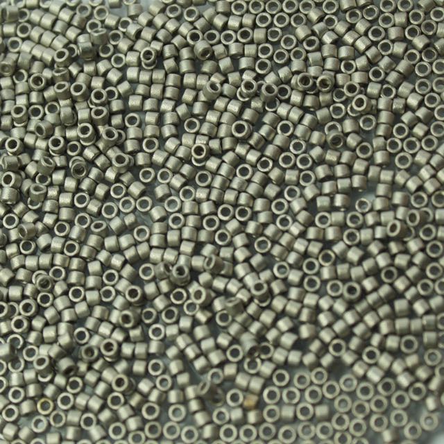 5 Grams of 11/0 Miyuki DELICA Beads - Matte Tin-Alloy Plated
