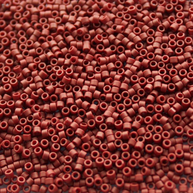 5 Grams of 11/0 Miyuki DELICA Beads - Matte Metallic Brick Red