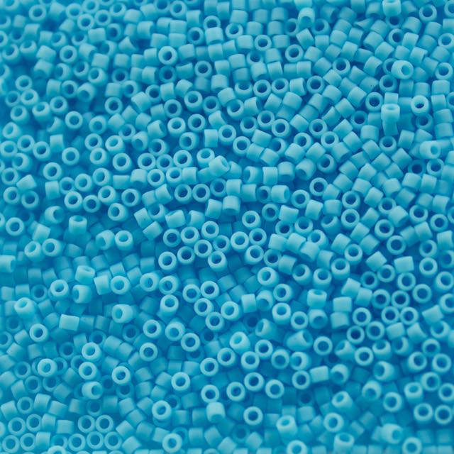 5 Grams of 11/0 Miyuki DELICA Beads - Matte Opaque Turquoise Blue