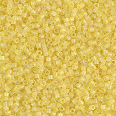 11/0 Miyuki DELICA Beads - Matte Transparent Yellow AB