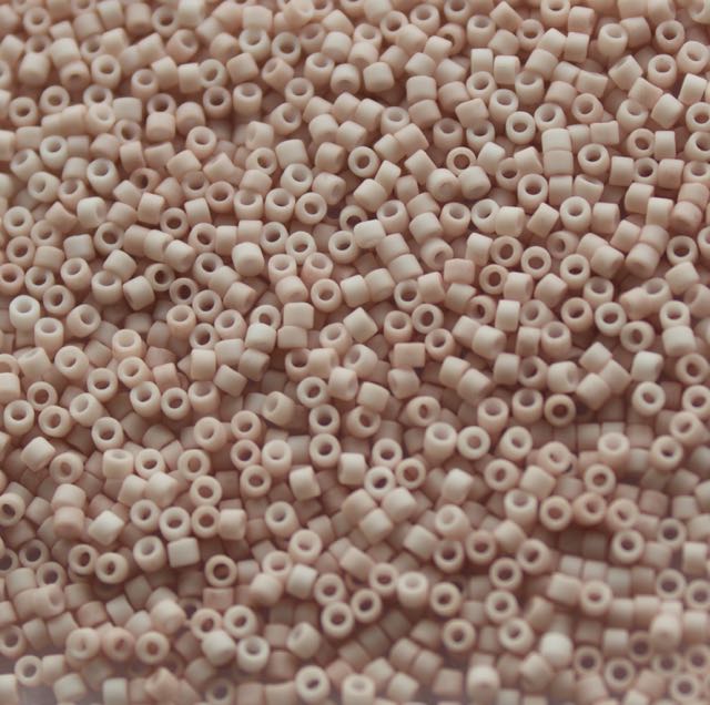 5 Grams of 11/0 Miyuki DELICA Beads - Matte Opaque Pink Champagne