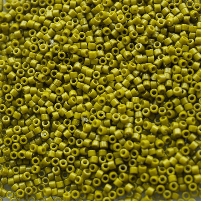 5 Grams of 11/0 Miyuki DELICA Beads - Duracoat Opaque Spanish Olive