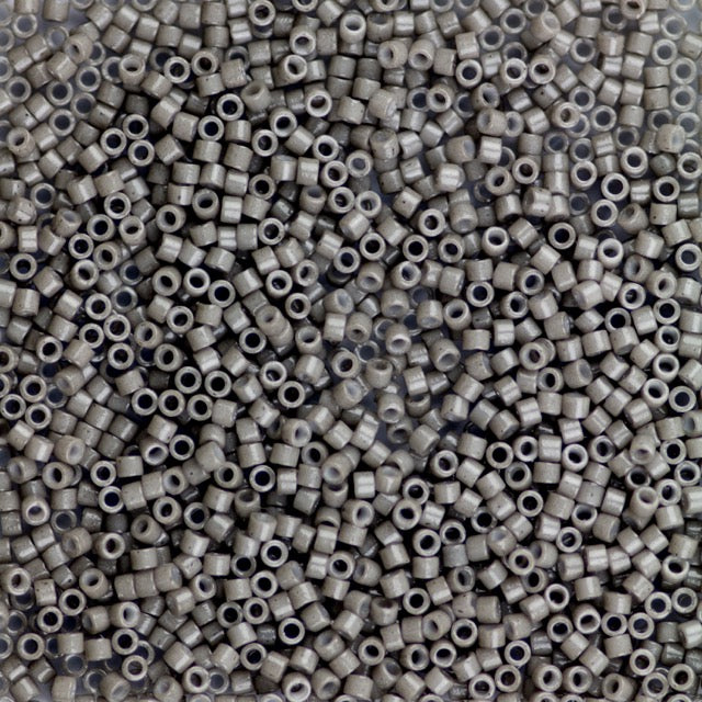 5 Grams of 11/0 Miyuki DELICA Beads - Duracoat Opaque Dyed Seal Gray