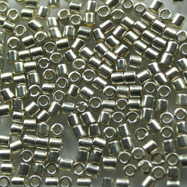 8/0 Miyuki DELICA Beads - Galvanized Silver