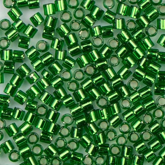 8/0 Miyuki DELICA Beads - Silverlined Green