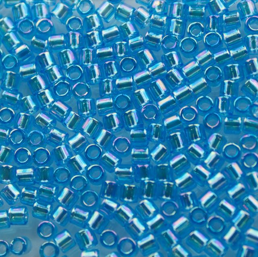 8/0 Miyuki DELICA Beads - Transparent Aqua AB