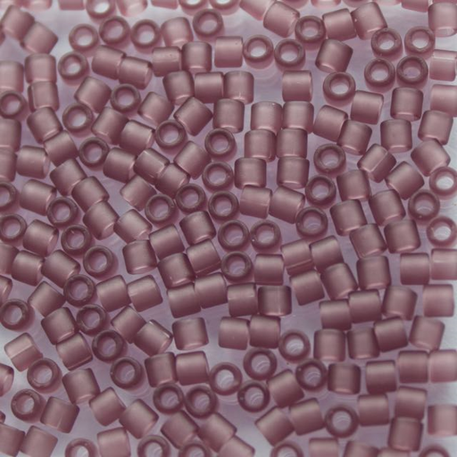8/0 Miyuki DELICA Beads - Matte Transparent Smoky Amethyst