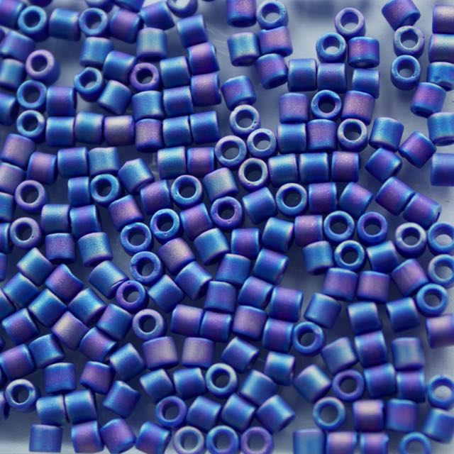 8/0 Miyuki DELICA Beads - Matte Opaque Cobalt AB