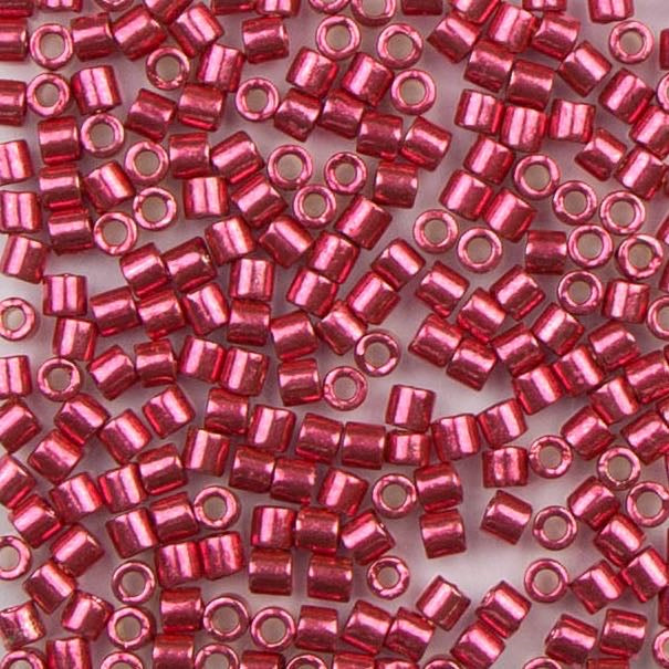 8/0 Miyuki DELICA Beads - Duracoat Galvanized Light Cranberry