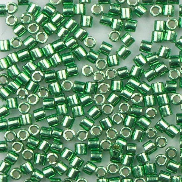 8/0 Miyuki DELICA Beads - Duracoat Galvanized Dark Mint Green