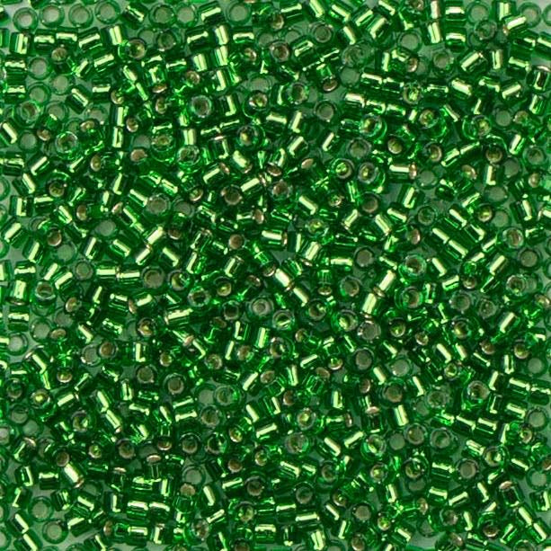 10/0 Miyuki DELICA Beads - Silverlined Green