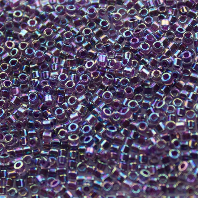 10/0 Miyuki DELICA Beads - Amethyst Lined Crystal AB