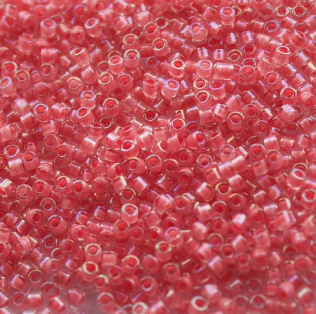 10/0 Miyuki DELICA Beads - Coral Lined Crystal Luster