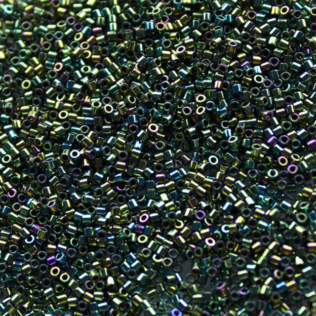 15/0 Miyuki DELICA Beads - Metallic Dark Green Iris
