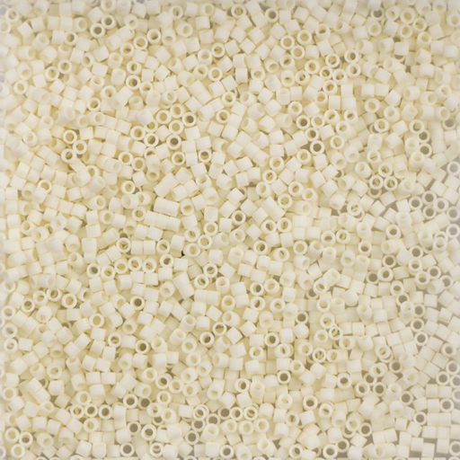 15/0 Miyuki DELICA Beads - Matte Opaque Cream