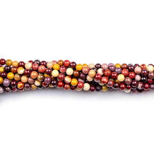 4mm Round SUNSET MOOKAITE - 16 inch Strand