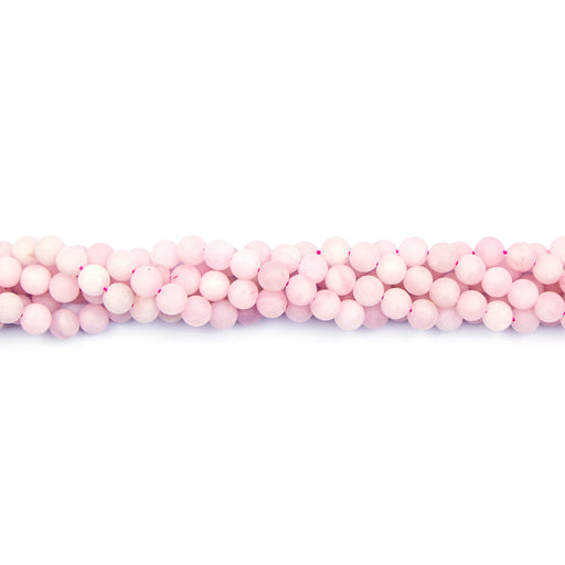 8mm Round Matte ROSE QUARTZ - 16 inch strand