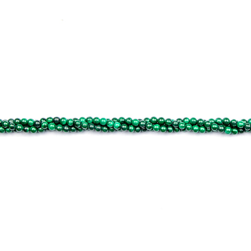 4mm Round MALACHITE - 16 inch Strand