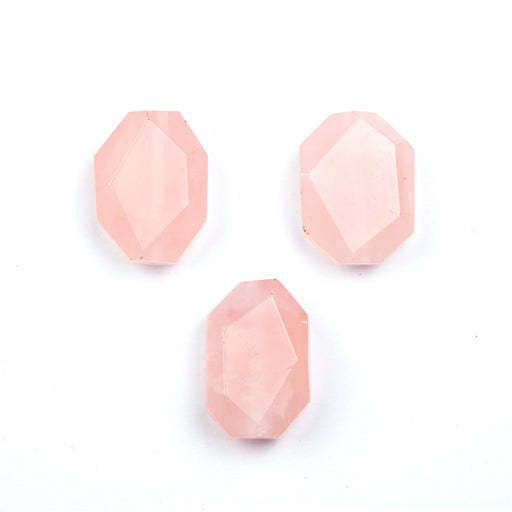 7 Light Pink Round Rose Quartz Stone Strung Beads by hildie & jo
