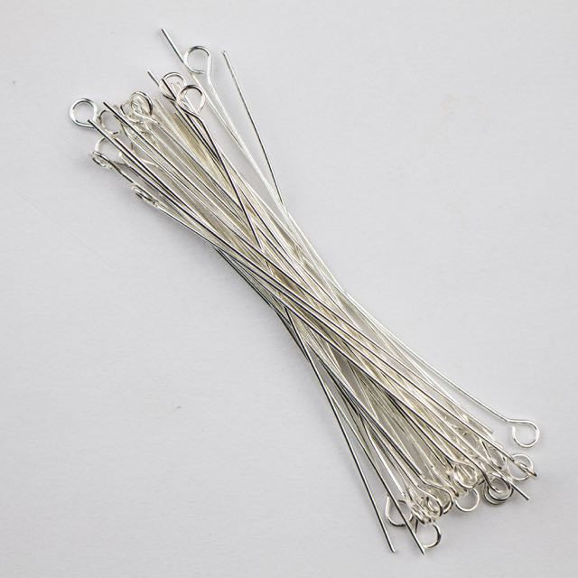 EYE Pins - 2in. 24ga. (50pcs.) - Silver Plate