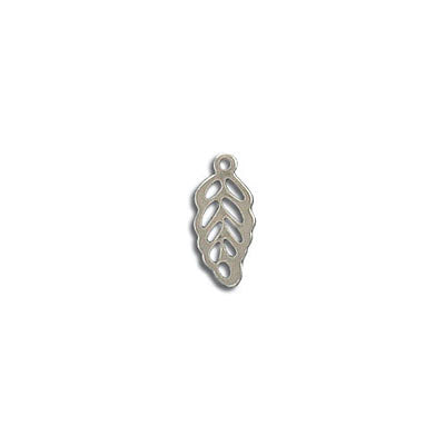 13mm x 6mm Feather Charm - Stainless Steel
